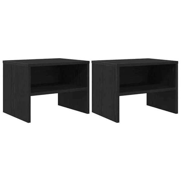 Maison Exclusive - Natbord 2 stk Sort eg 40 x 30 x 30 cm
