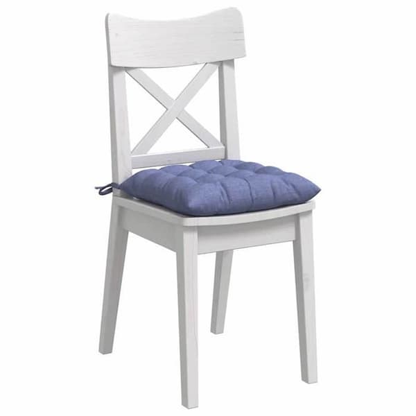 Sittkuddar - EXKLUSIV HEM - Paket om 4 - 40 x 40 x 6 cm - Denimblå - Polyesterfyllning denim blå