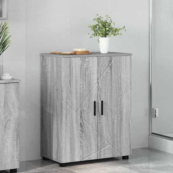 Maison Exclusive - Harmaa Sonoma kylpyhuonekaappi 60 x 35 x 80 cm