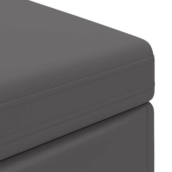 Pall - EXKLUSIV HEM - 101 x 41 x 40 cm - Grå - Tyg med kudde - Skandinavisk stil Grå