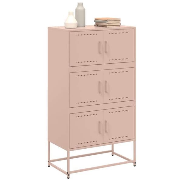 Maison Exclusive - Buffé rosa 68,5x38,5x123,5 cm stål