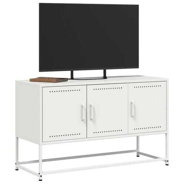 Maison Exclusive - TV-möbel vit 100,5x39x60,5 cm stål