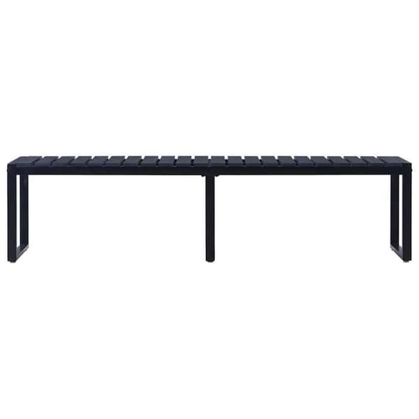 Maison Exclusive - Puutarhapenkki 180 cm PS-paneeli Musta