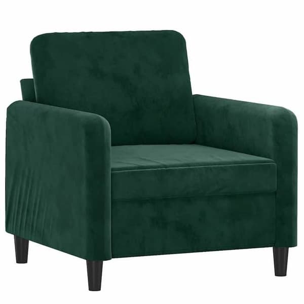 Maison Exclusive - 3 kpl tummanvihreä samettisohvasetti