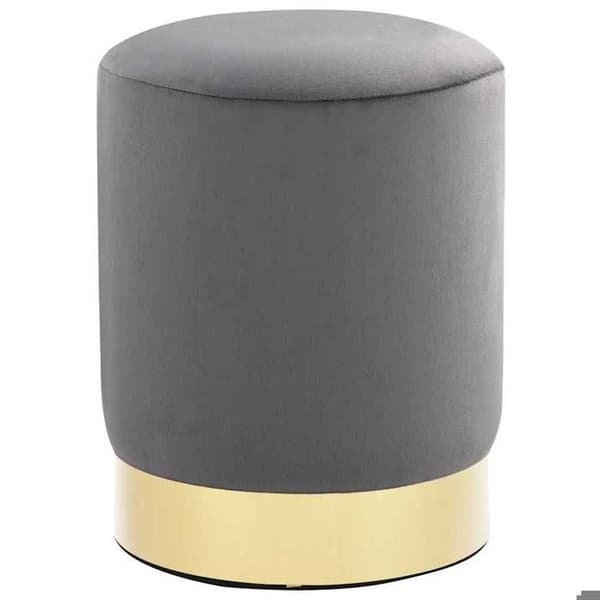 Maison Exclusive - Mörkgrå och gyllene sammetspall 28 x 36 cm mörkgrå och guld