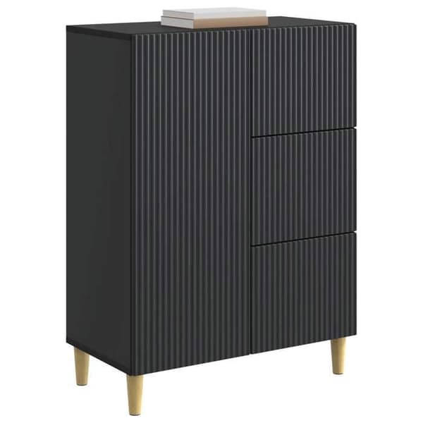 Maison Exclusive - Buffet med skuffe Sort 66 x 34,5 x 90 cm Ingeniørtræ