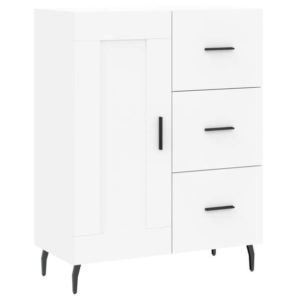 Maison Exclusive - Hvidt buffet 69,5x34x90 cm ingeniørtræ