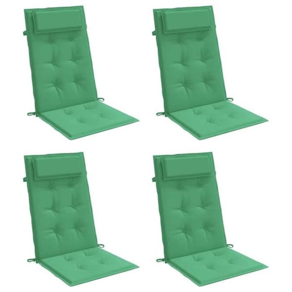 Maison Exclusive - Kuddar för stolar med hög rygg, 4-pack, grön, oxfordtyg
