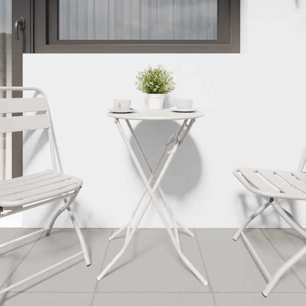 Trädgårdsbord - EXKLUSIV HEM - Minimalistisk - Vit - Metall - Fällbar Vit