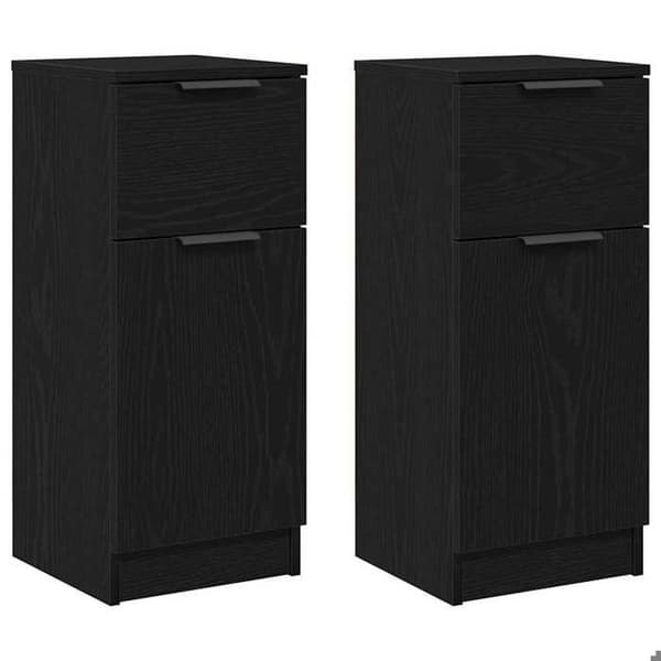 Exklusiv Hem - Buffé 2 delar Svart ek 30 x 30 x 70 cm Ingenjörsträ