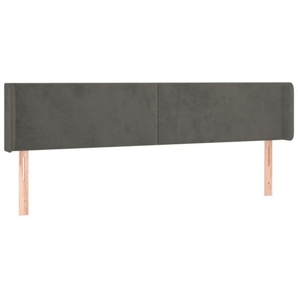 Maison Exclusive - LED-päätyharso Tummanharmaa 163x16x78/88 cm Sametti mörkgrå