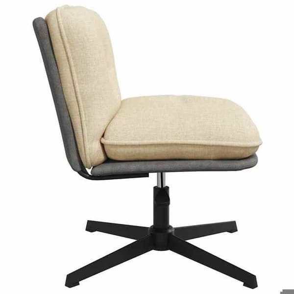 Maison Exclusive - Snurrstol för kontor Creme Tyg Grädde