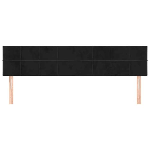Maison Exclusive - Svarta sänggavlar 200 x 5 x 78/88 cm Sammet