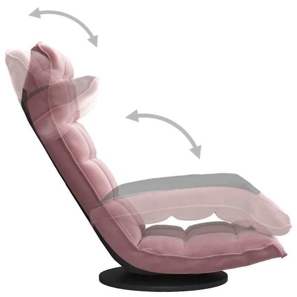 Maison Exclusive - Snurrig golvstol i rosa sammet