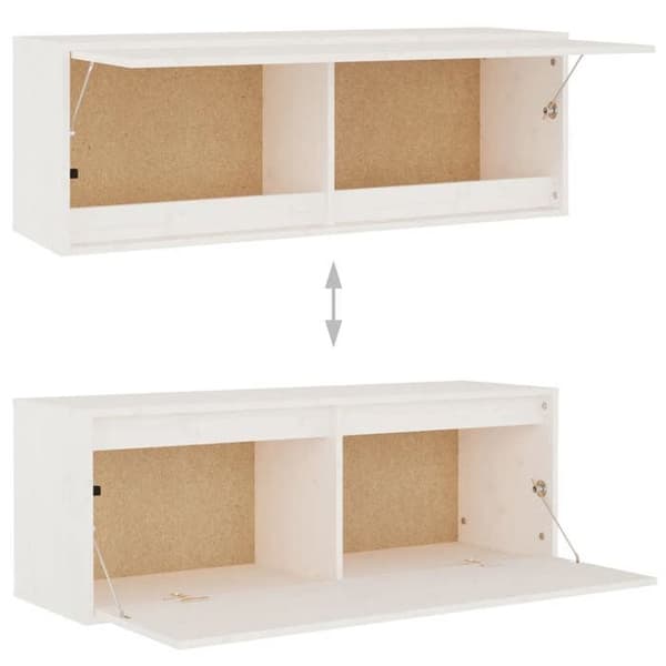 Maison Exclusive - TV-möbler 4 st Vit Massivt furu Vit