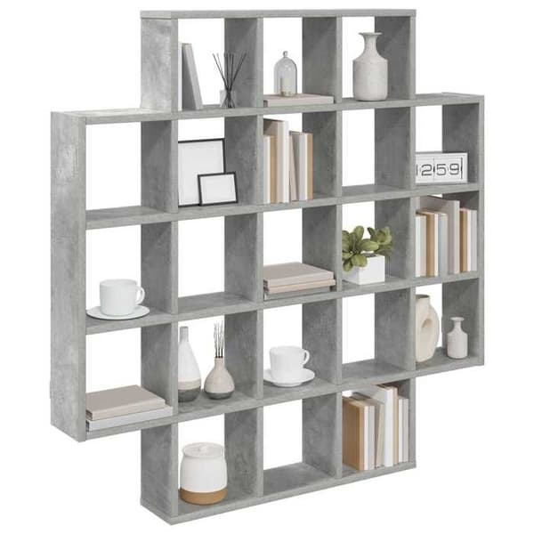 Maison Exclusive - Væghylde Grå beton 100 x 13 x 100 cm Ingeniørtræ