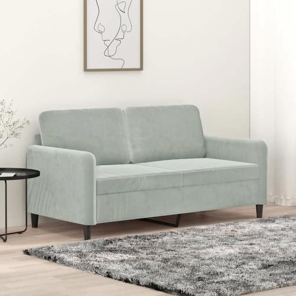Maison Exclusive - Soffa 2-sits Grå 140 cm Sammet