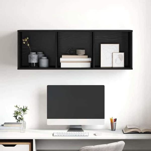 Maison Exclusive - TV-møbel sæt 37 x 37 x 107 cm Sort eg svart ek