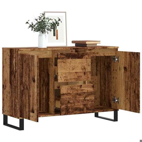 Maison Exclusive - Buffet gammel træ 101,5x35x70 cm ingeniørtræ