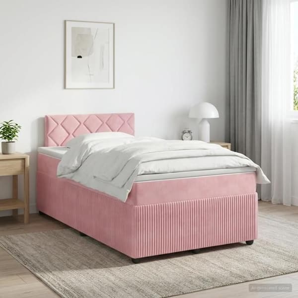 Maison Exclusive - Boxspring seng med Rose madras 120 x 200 cm Velour Ros