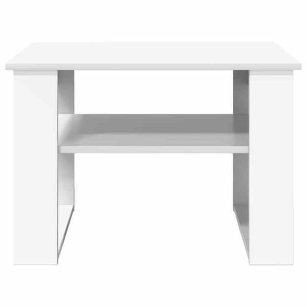 Bord - EKSKLUSIV HUS - 64x54x44 cm - Hvid - Ingeniørtræ - Rektangulær med hylder Vit