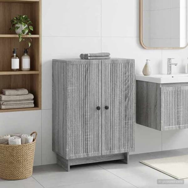 Maison Exclusive - Förvaringsmöbel för Badrum EDE Sonoma grå Sonoma grå