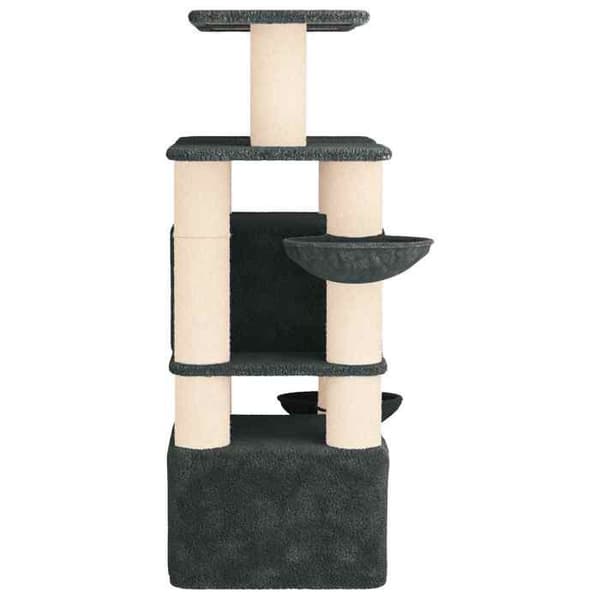 Maison Exclusive - Kattträd med sisal klöspinnar Mörkgrå 147 cm