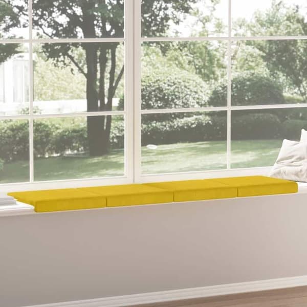Maison Exclusive - Bänkdyna 4 st Sammet Gul Djup 35 cm