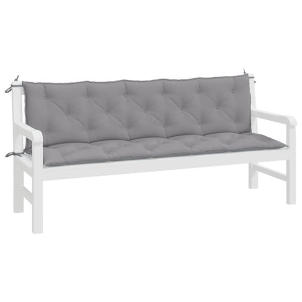 Maison Exclusive - Puutarhapenkki tyynyt 2 kpl harmaa 180x50x7 cm Oxford-kangasta Grå