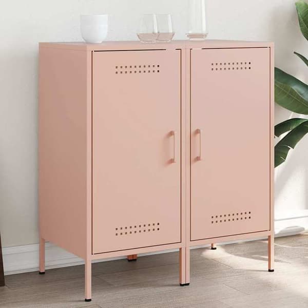 Maison Exclusive - Buffeter 2 stk rose 36x39x79 cm stål