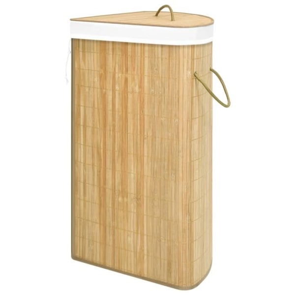 Hörntvättkorg Bamboo 60 L65 [cm] Brun