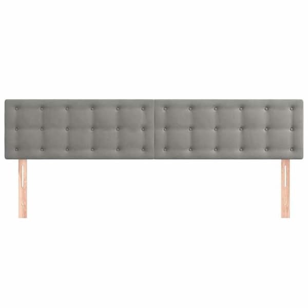 Maison Exclusive - Vaaleanharmaat päätylevyt 200x5x78/88 cm Sametti