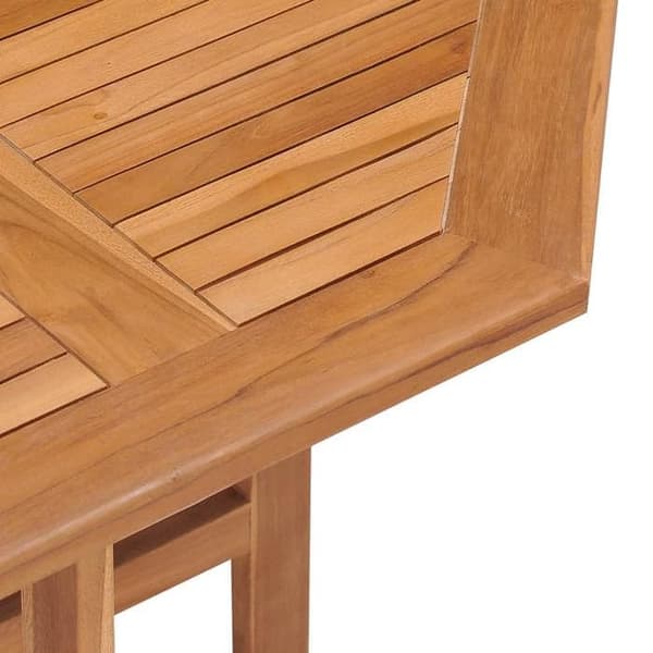 Maison Exclusive - Sammenklappeligt have spisebord Ø90x75 cm i solid teaktræ