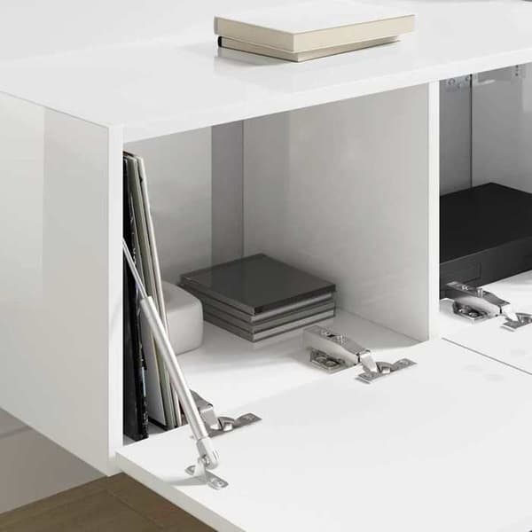 Maison Exclusive - Väggmonterad TV-möbel 78,5 x 30 x 29,5 cm Blank Vit
