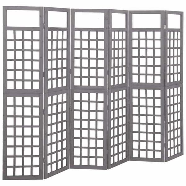 Maison Exclusive - Avskiljande vägg med 6 paneler/ram av massivt granträ