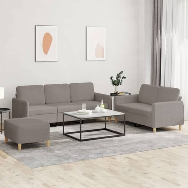 Maison Exclusive - Sæt af 3 sofaer med puder Taupe Stof