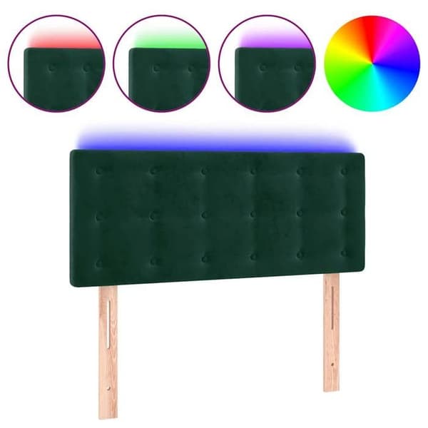 Maison Exclusive - LED-pääty vihreä 80x5x78/88 cm sametti Mörkgrön