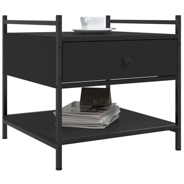 Maison Exclusive - Sort sofabord 50x50x50 cm i ingeniørtræ