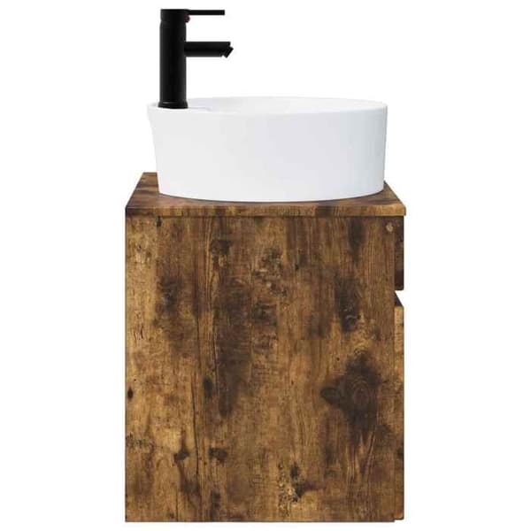 Maison Exclusive - Væghængt vaskemøbel i røgfyldt eg 49 x 44,5 x 65 cm