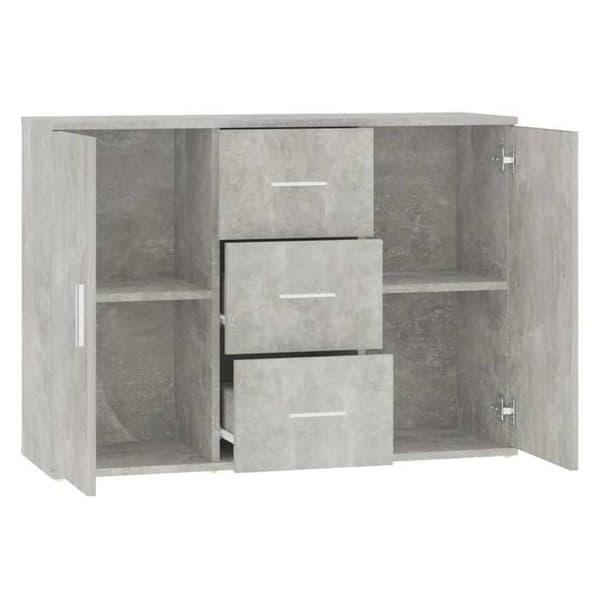 Maison Exclusive - Buffet Grå beton 91x29,5x65 cm Ingeniørtræ