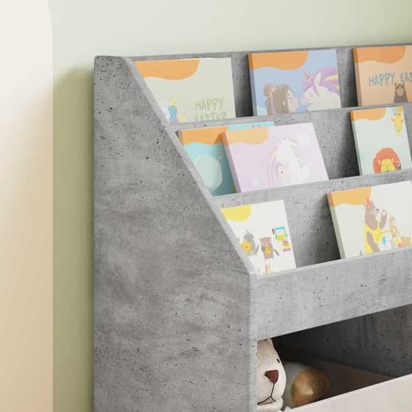 Maison Exclusive - Lasten kirjasto Harmaa betoni 72,5 x 29,5 x 69 cm