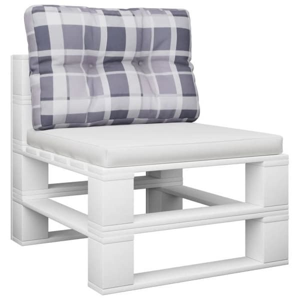 Maison Exclusive - Ruudullinen palettityyny harmaa 60x40x12 cm kangas