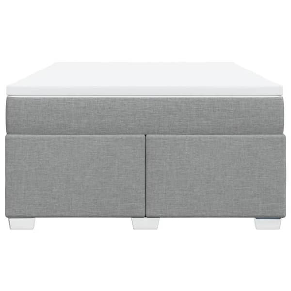 Maison Exclusive - Sengebund med lameller og madras Lys grå 140x190cm Stof