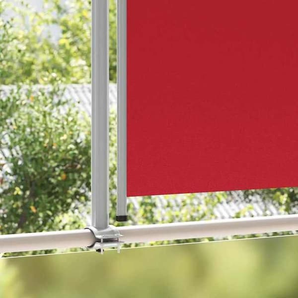 Maison Exclusive - Utdragbart sidotak för patio 140 x 300 cm Röd