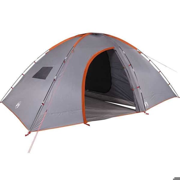 Maison Exclusive - Campingtelt til 8 personer grå og orange vandtæt