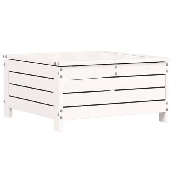 Havemøbel - EKSKLUSIVT HUS - Modulerbart - Massivt fyrretræ - Hvid pude - Lamel design Vit