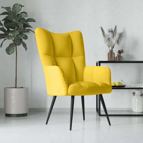 Maison Exclusive - Rentoutumistuoli Keltainen sametti