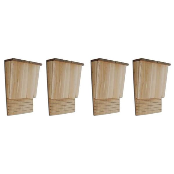Eksklusivt hus - Hus til flagermus 4 stk 22 x 12 x 34 cm Træ