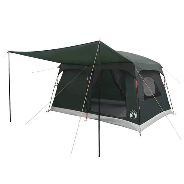 Familjetält - EXKLUSIVT HUS - 6 personer - Armégrön - Polyester - Fällbart & väderbeständigt