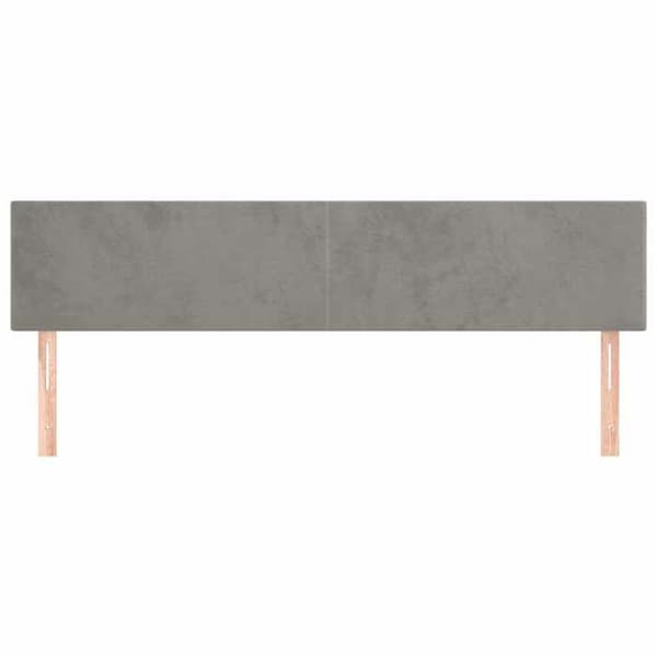 Maison Exclusive - Vaaleanharmaat päätylevyt 200x5x78/88 cm Sametti Ljusgrått